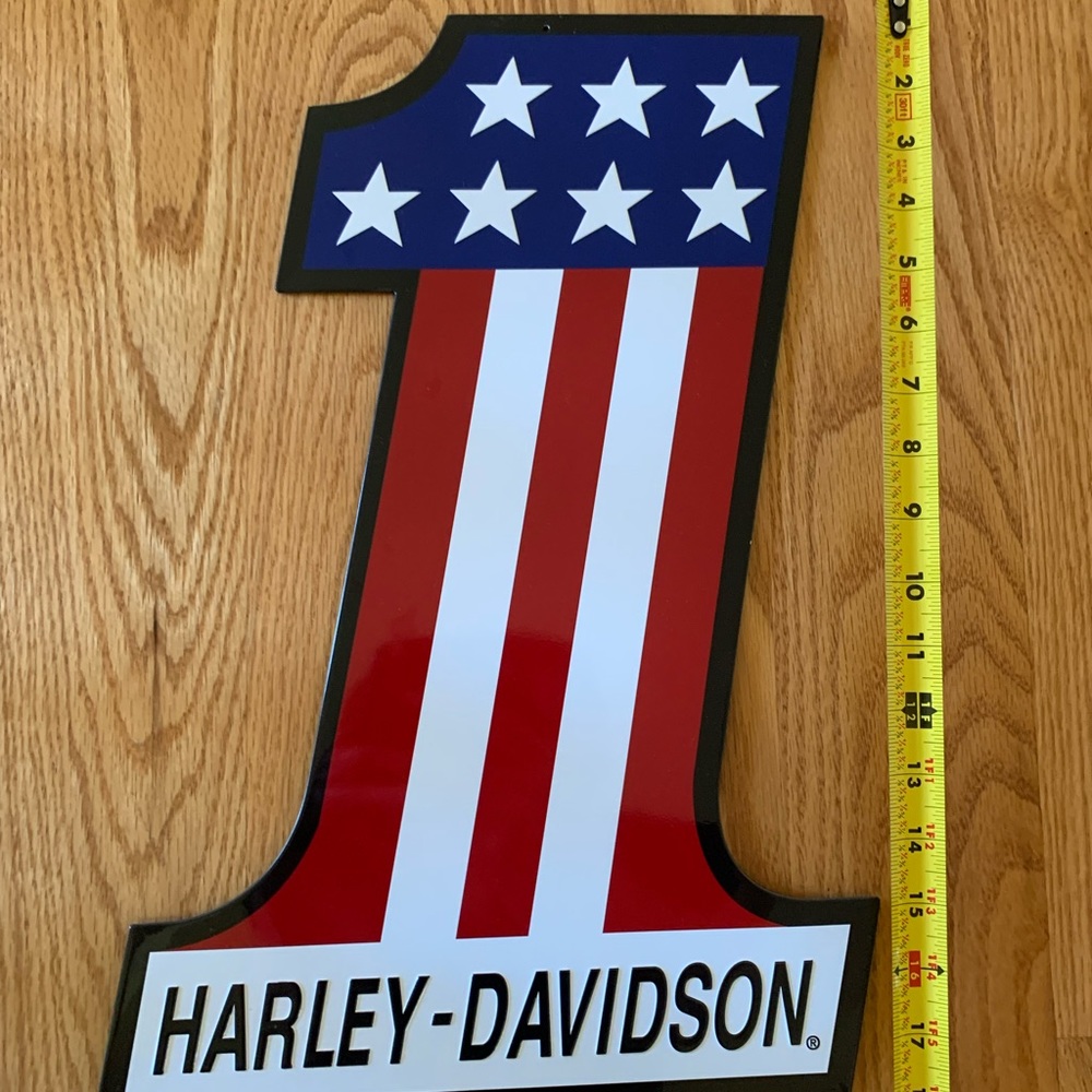 Harley-Davidson #1 Sign. 18”x 12”